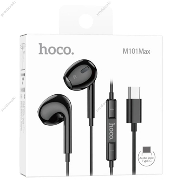 Дротові навушники HOCO M101 Max Crystal grace wire-controlled with mic Type-C Black